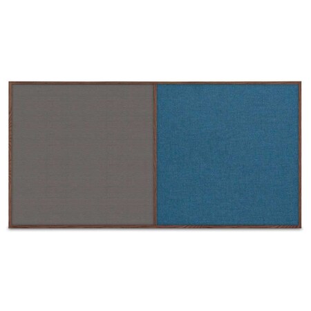 United Visual Products Enclosed Corkboard, 3 Door, 96"x48", 4" Fra UV3406-WHITE-FORBO